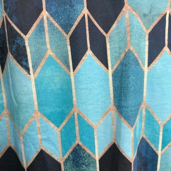 NWT Neezeelee s Color Block Casual Tunics Collar Long Sleeve V Neck Blouse - Picture 8 of 9